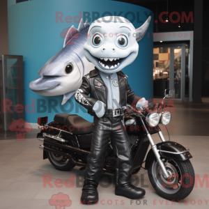 Sølv Barracuda maskot...