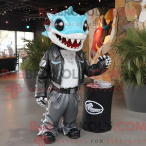 Sølv Barracuda maskot...