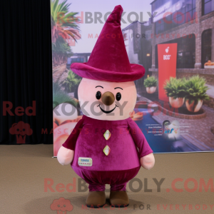 Magenta pære maskot kostume...