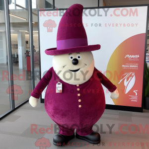 Magenta pære maskot kostyme...