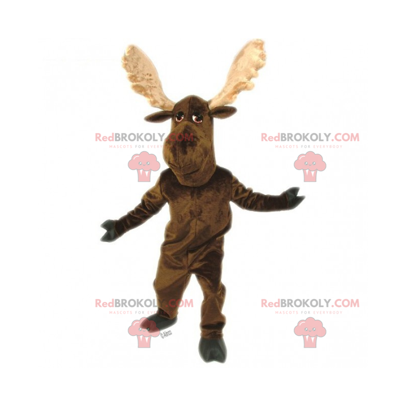 Karibu-Maskottchen mit großem Geweih - Redbrokoly.com