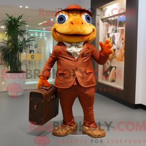 Rust Frog maskot kostume...