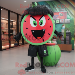 Svart vannmelon maskot...