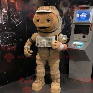 Tan Astronaut mascot...