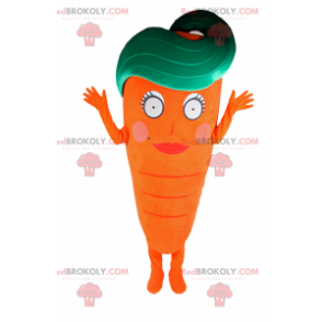 Carrot mascot with female face - Redbrokoly.com