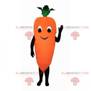 Mascotte de carotte souriante - Redbrokoly.com