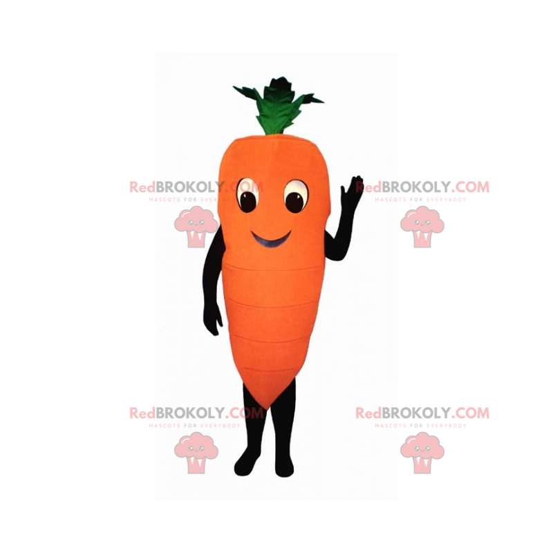 Mascote de cenoura sorridente - Redbrokoly.com