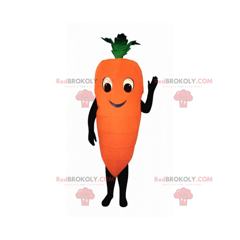 Smilende gulerodsmaskot - Redbrokoly.com