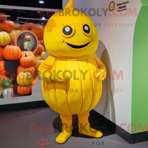 Lemon Yellow Pumpkin mascot...