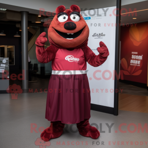 Maroon Salmon Maskottchen...