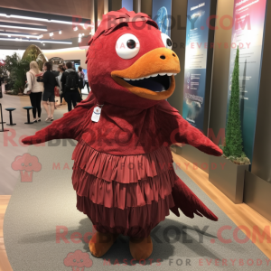 Maroon laks maskot kostume...