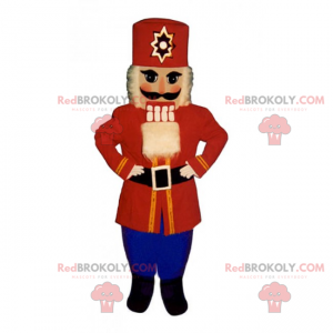 Mascotte de Casse-Noisette rouge et bleu - Redbrokoly.com