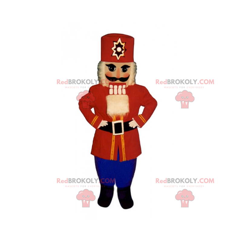 Röd och blå nötknäpparen maskot - Redbrokoly.com Röd och blå nötknäpparen maskot - Redbrokoly.com