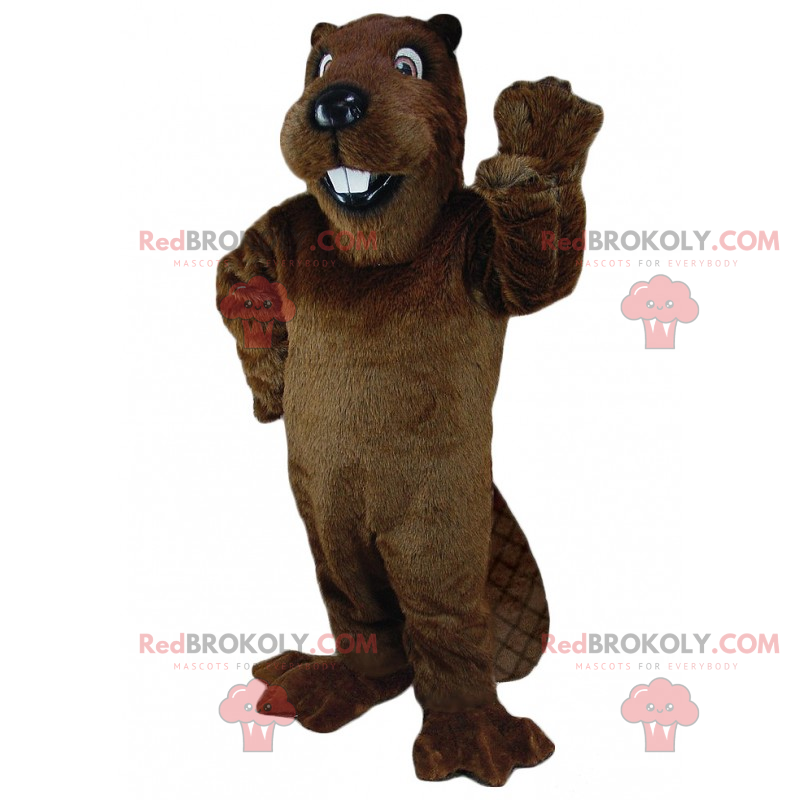 Mascotte de castor attendrissant - Redbrokoly.com