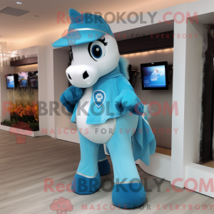 Sky Blue Horseshoe maskot...