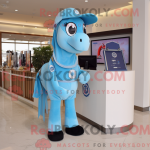 Sky Blue Horseshoe maskot...