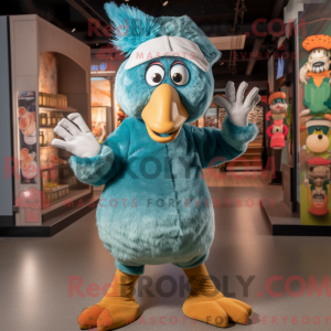 Blågrøn Tyrkiet maskot...