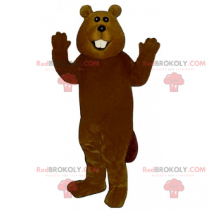 Beaver mascot with big cheeks - Redbrokoly.com