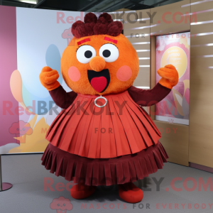 Maskotdraktmaroon Orange...