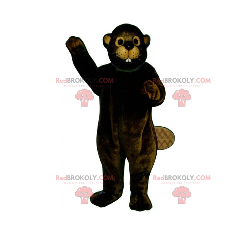 Biber Maskottchen mit beigen Ohren - Redbrokoly.com