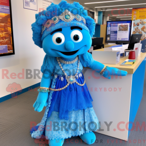 Personaggio mascotte blu...