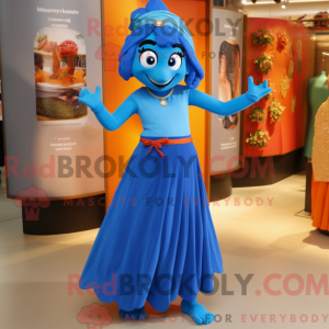 Personaggio mascotte blu...