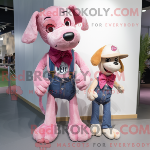 Pink Dog mascottekostuum...