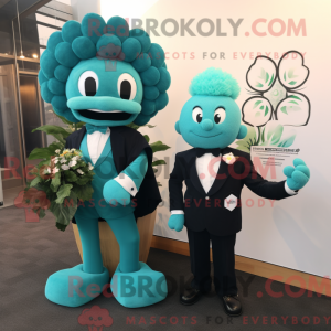 Teal Cauliflower mascot...