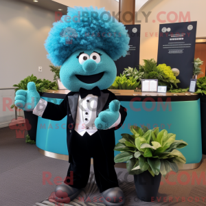 Teal Cauliflower mascot...