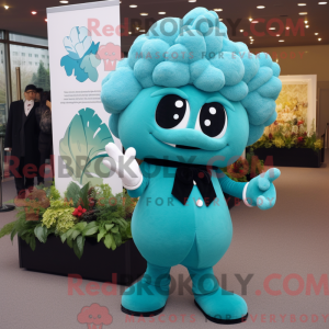 Teal Cauliflower mascot...