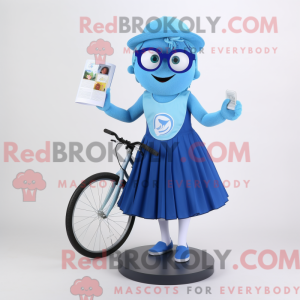 Blue Unicyclist mascot...