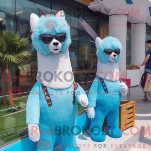 Sky Blue Alpaca mascotte...