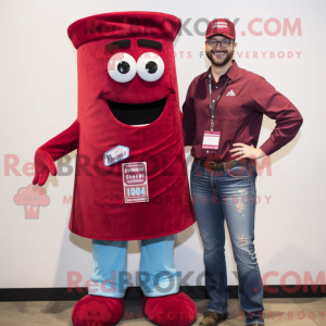 Maroon Steak mascot costume...