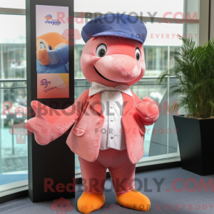 Peach Dolphin maskot...