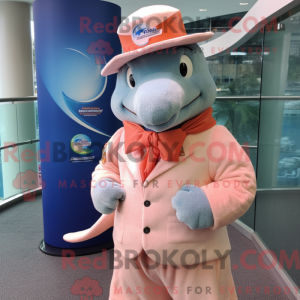 Peach Dolphin mascot...