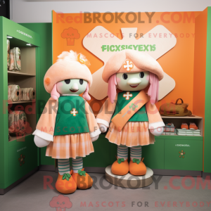 Peach Celtic Cross mascot...