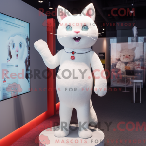 Máscara de gato branco com...