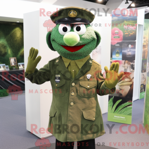 Postava maskota Olive Green...