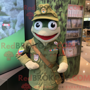 Olijfgroene baret...