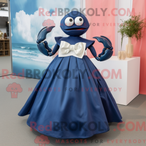 Navy krabbemaskotdraktfigur...