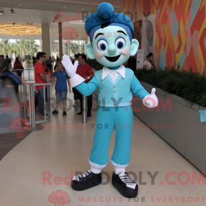Turkis Mime maskot kostume...