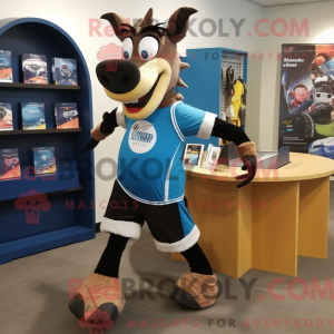 Blauw Okapi-mascottekostuum...
