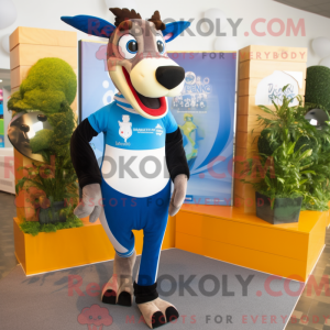 Blauw Okapi-mascottekostuum...