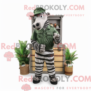 Forest Green Zebra maskot...