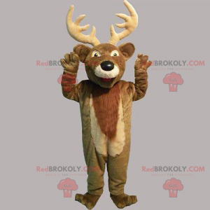 Hjorte maskot med store horn - Redbrokoly.com