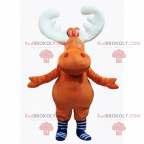 Stuffed deer mascot with white horns - Redbrokoly.com