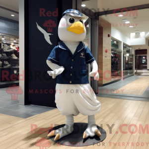 Navy Dove maskotdraktfigur...