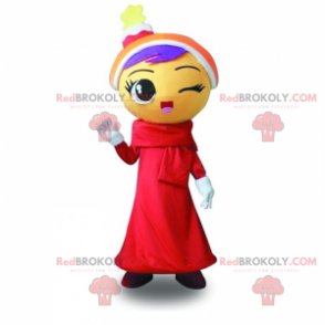 Mascotte de chanteuse de chorale de noël - Redbrokoly.com