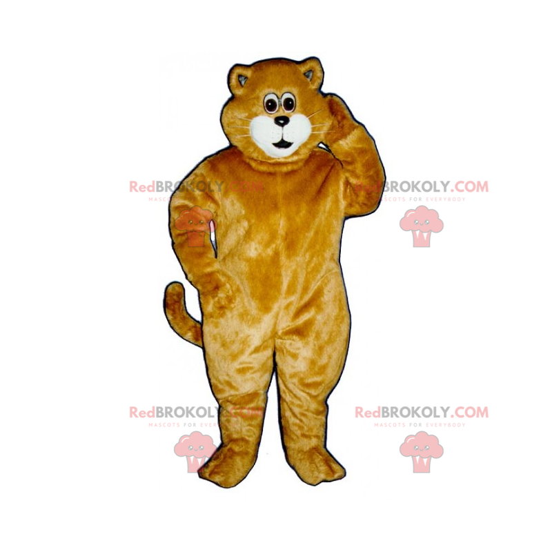 Kat mascotte met witte snuit - Redbrokoly.com