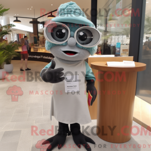 Grå Ceviche maskot kostume...